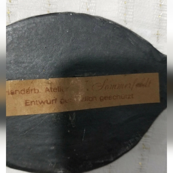 Vintage Floral Wall Plaque Ornament Germany Mini Size - Picture 3 of 5